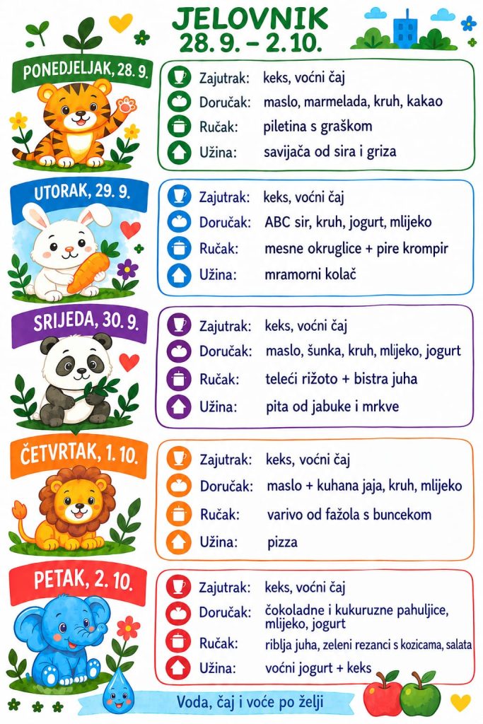 Tjedni jelovnik 28.09. – 02.10.2026.