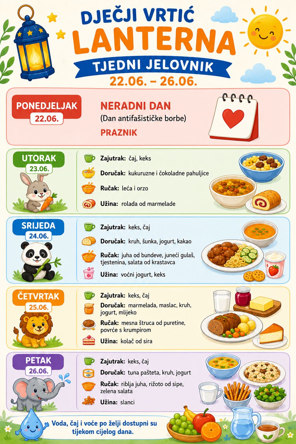 Tjedni jelovnik 23.06. - 26.06.2026