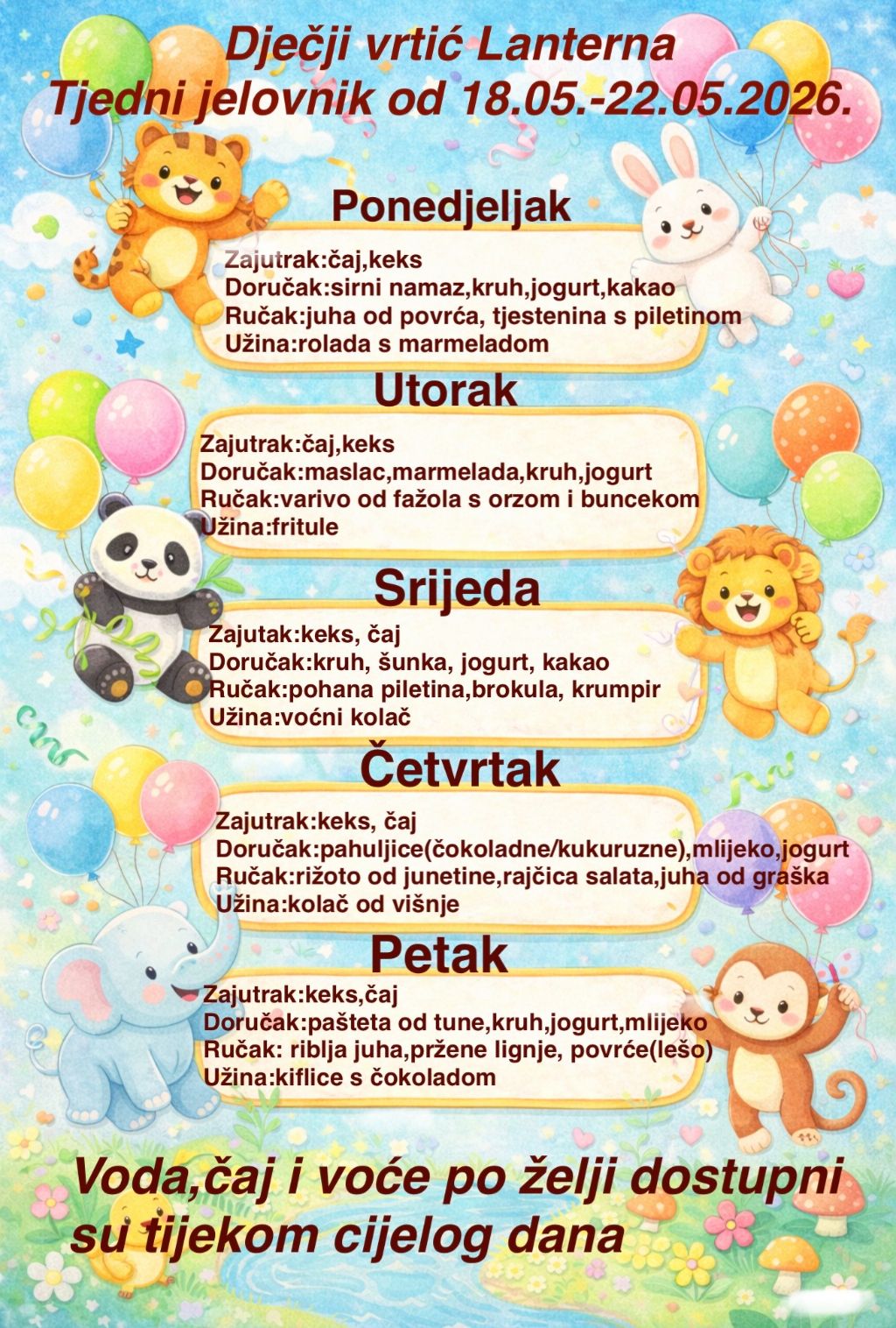 Tjedni jelovnik 18.05. – 22.05. 2026.
