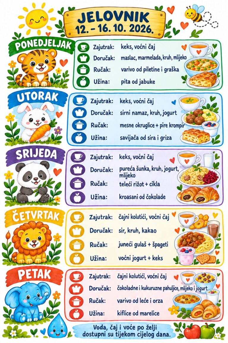 Tjedni jelovnik 12.10. – 16.10.2026.