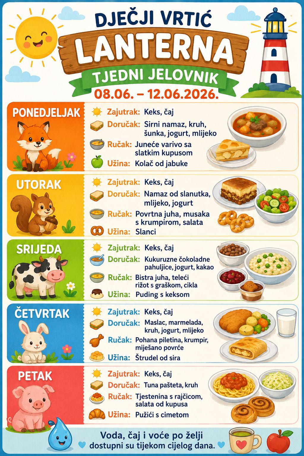 Tjedni jelovnik 08.06. – 12.06.2026.