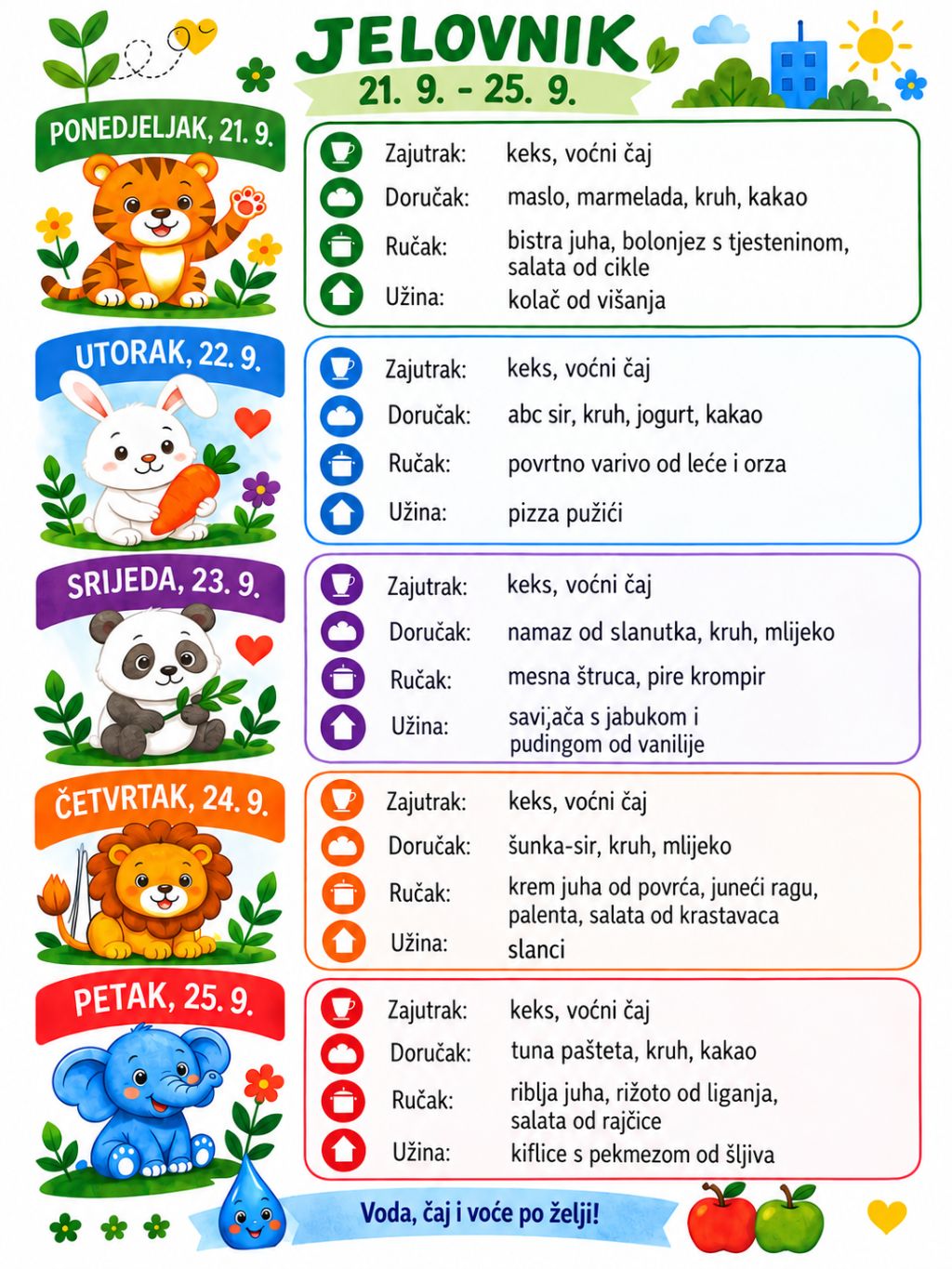 Tjedni jelovnik 21.09. – 26.09.2026.